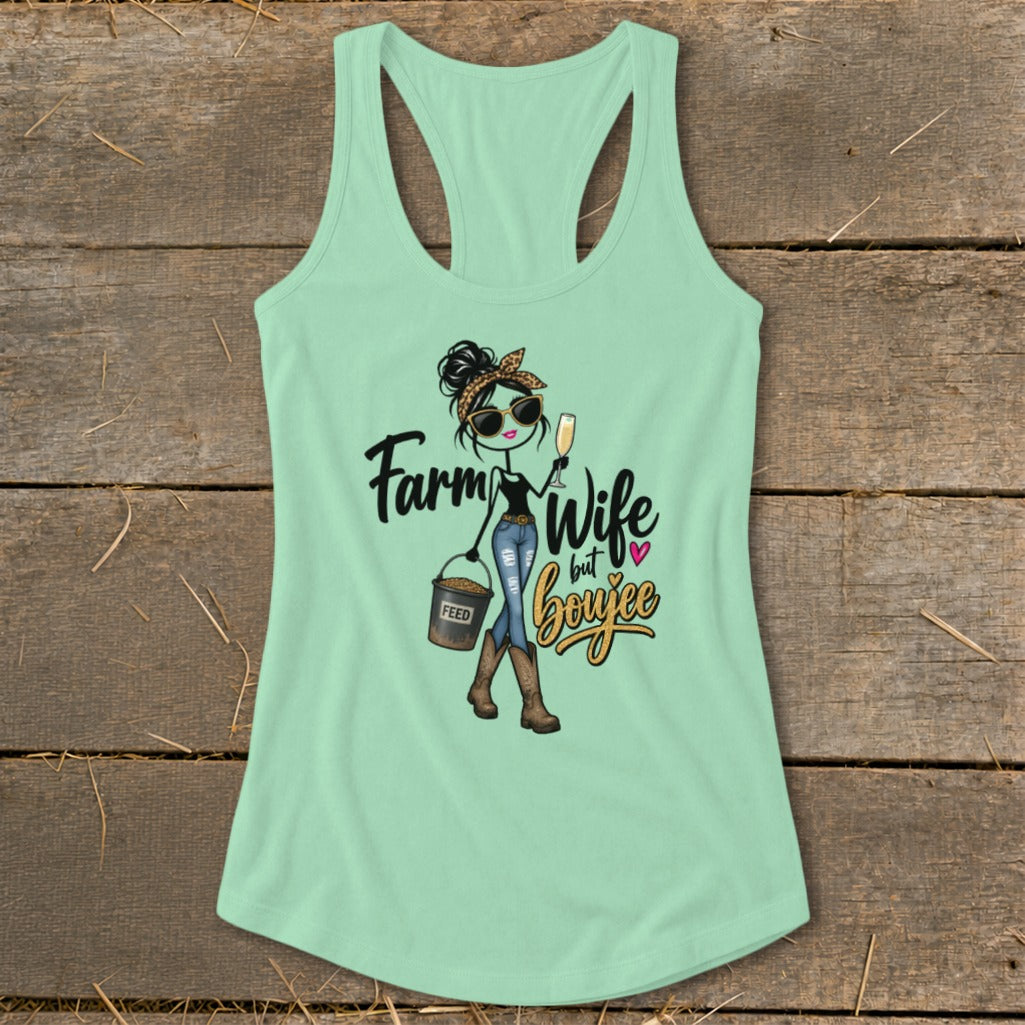 Boujee Farm Wife Racerback Tank