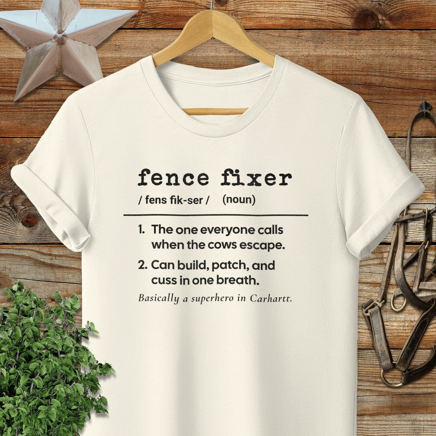 Physical Item Adult T-Shirt / S / Natural Fence Fixer Definition T-shirt