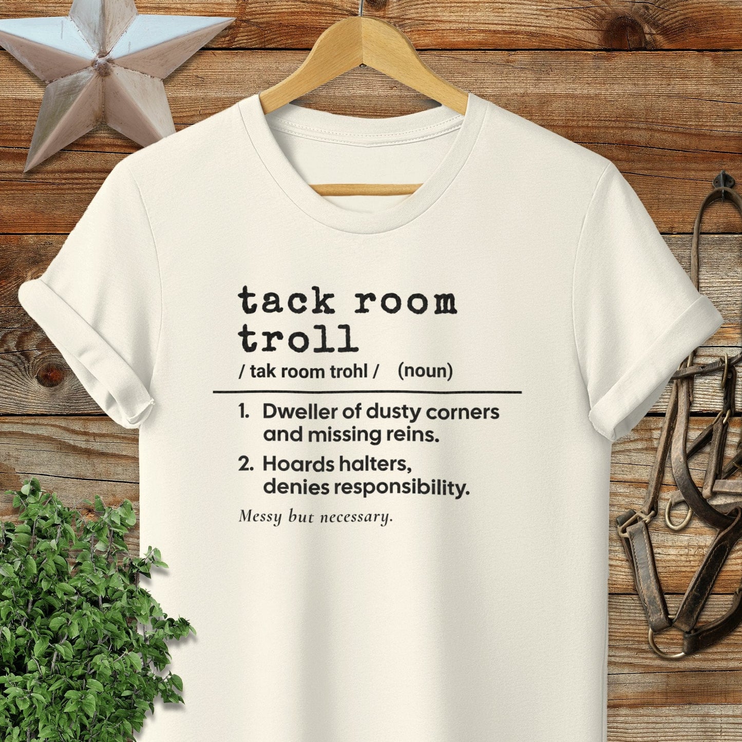 Physical Item Adult T-Shirt / S / Natural Tack Room Troll Definition T-shirt