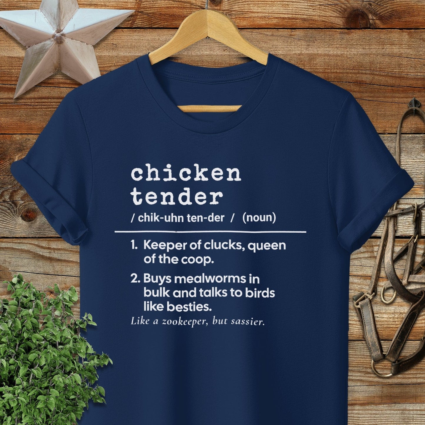 Physical Item Adult T-Shirt / S / Navy Chicken Tender Definition T-shirt