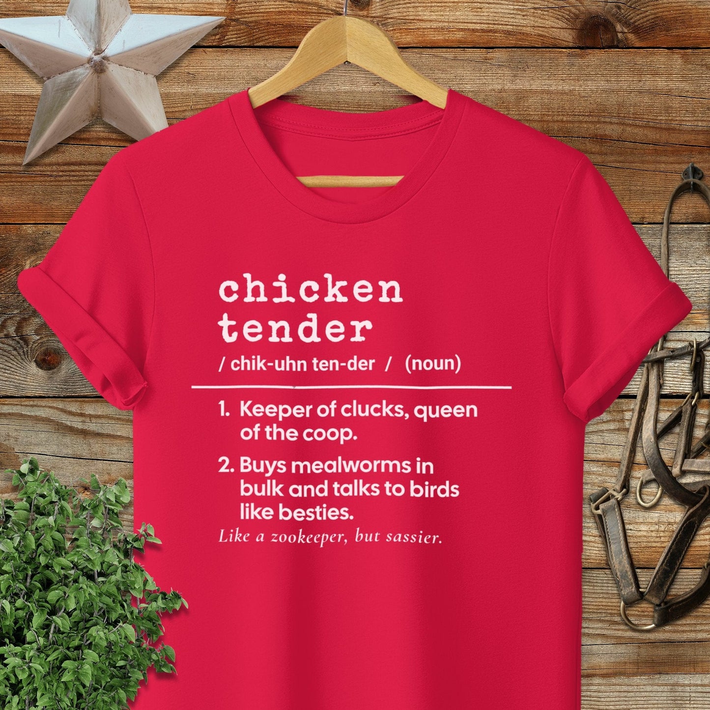 Physical Item Adult T-Shirt / S / Red Chicken Tender Definition T-shirt
