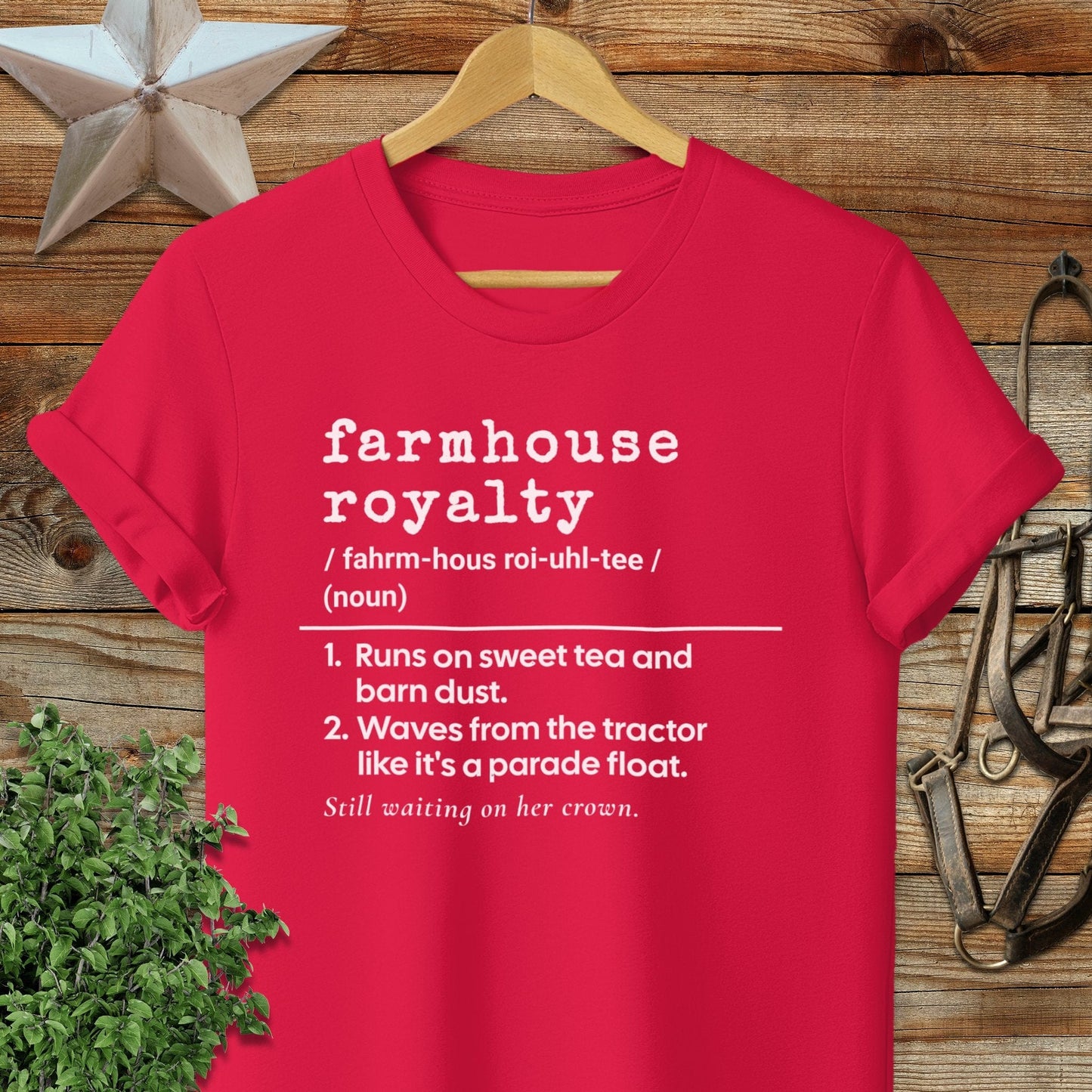 Physical Item Adult T-Shirt / S / Red Farmhouse Royalty Definition T-shirt
