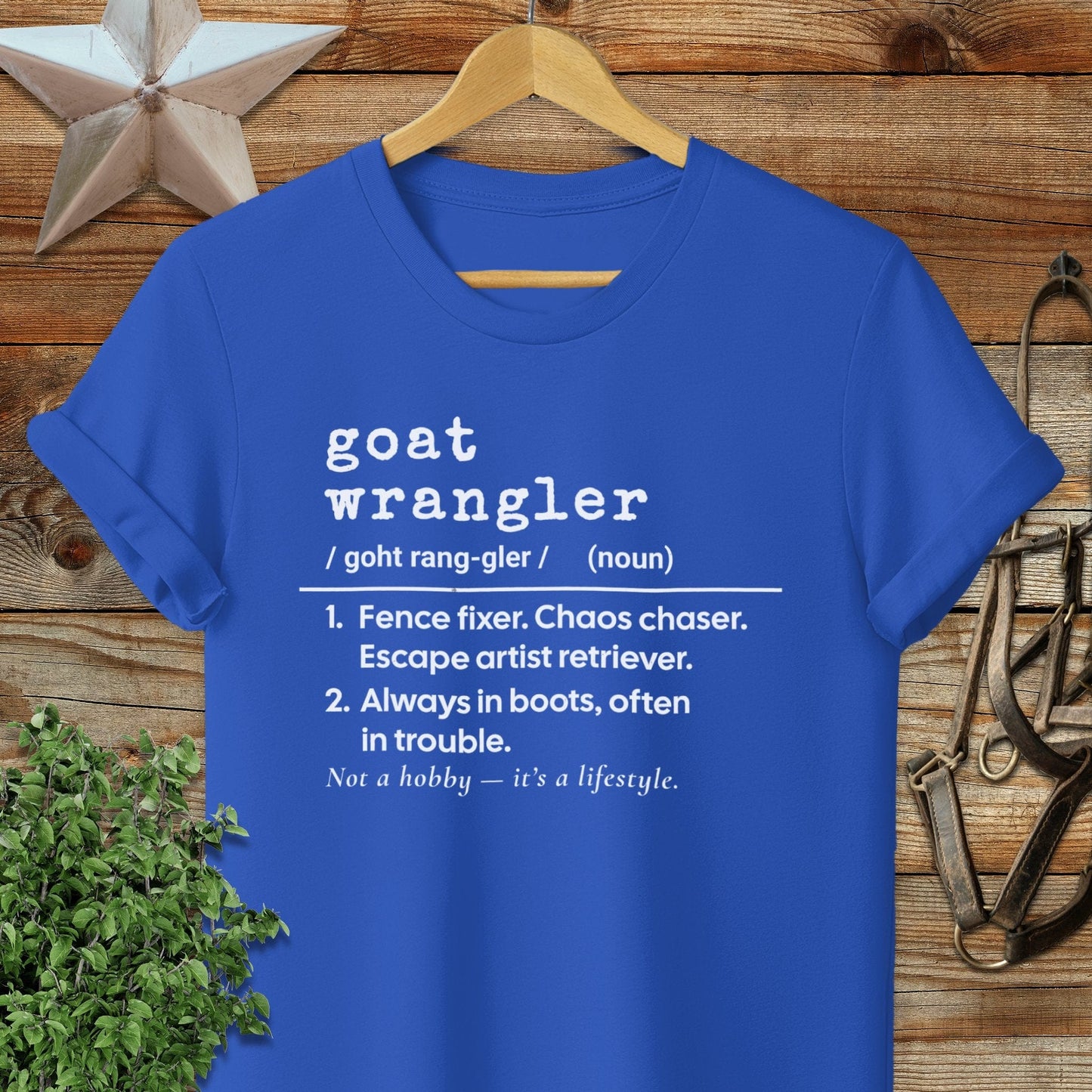Physical Item Adult T-Shirt / S / Royal Goat Wrangler Definition T-shirt