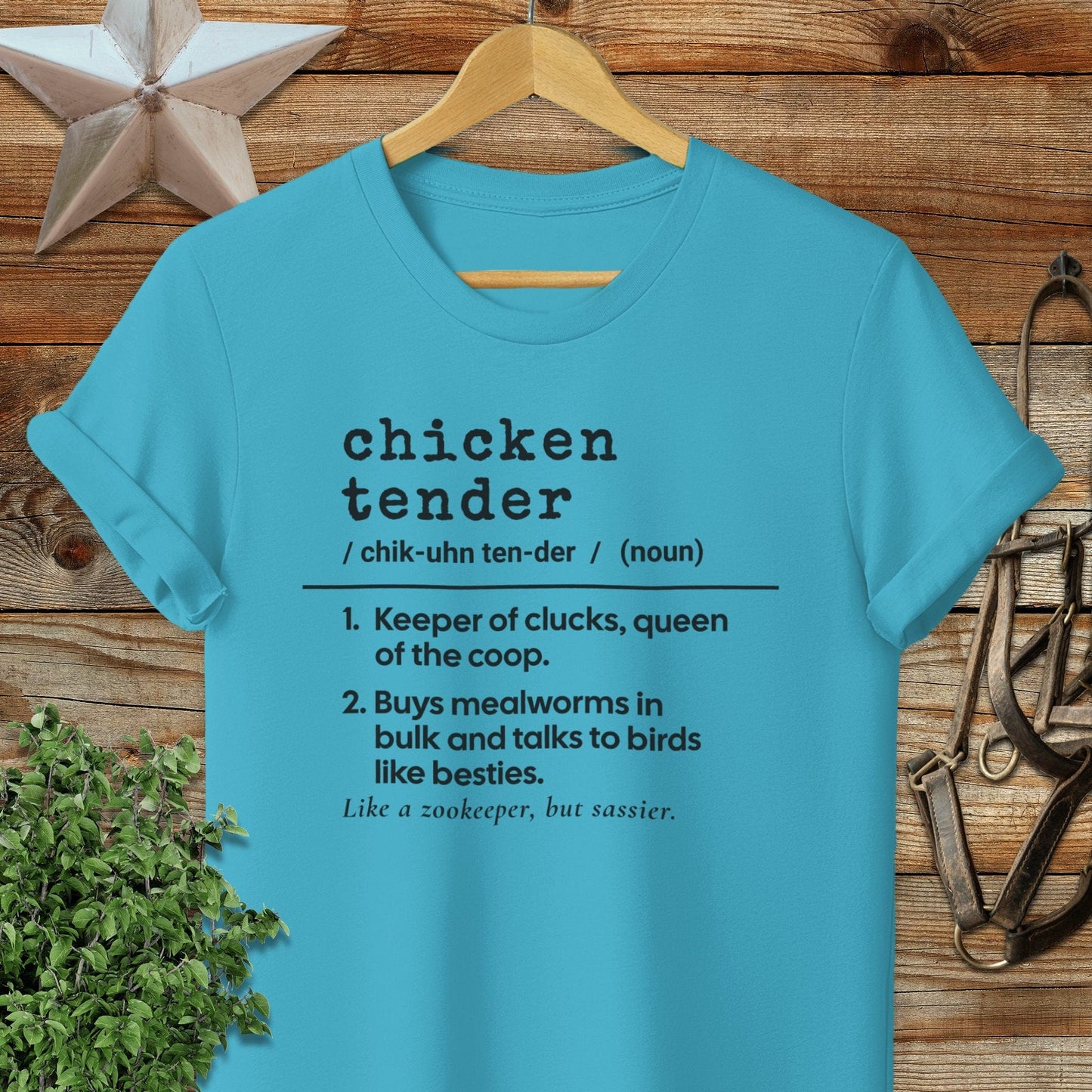 Physical Item Adult T-Shirt / S / Tropical Blue Chicken Tender Definition T-shirt