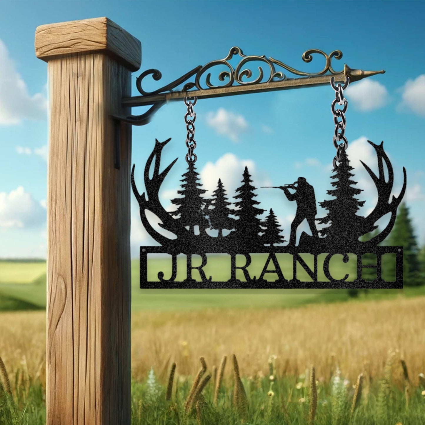 Steel Sign Personalized Hunter Metal Art Sign