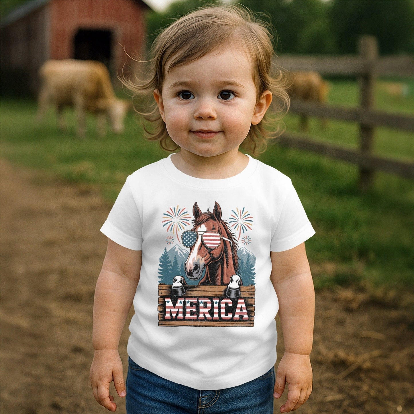 Toddler T-shirt Merica Horse T-shirt (Toddler)