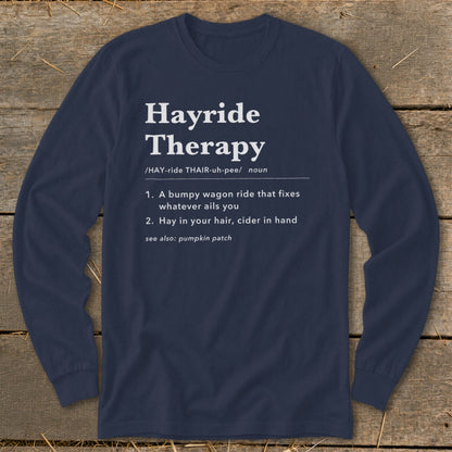 Hayride Therapy Definition Long Sleeve Tee