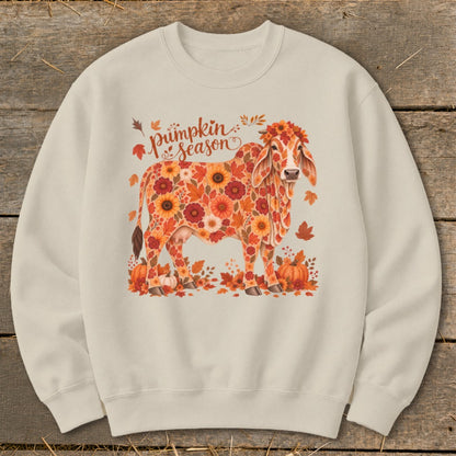 Fall Floral Brahman Cow Sweatshirt