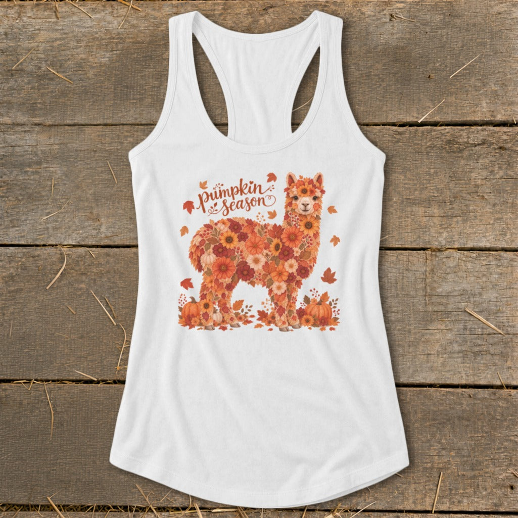 Fall Floral Alpaca Racerback Tank