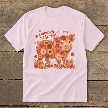 Fall Floral Pig Youth Tee