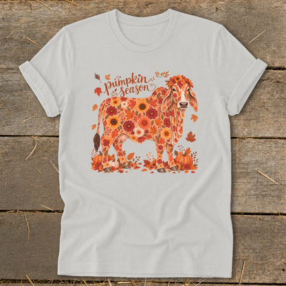 Fall Floral Brahman Cow Softstyle Tee