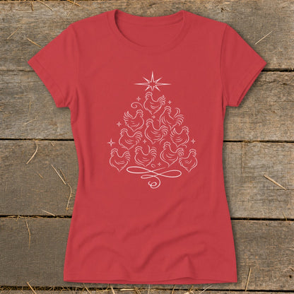 Elegant Chicken Tree Ladies Tee
