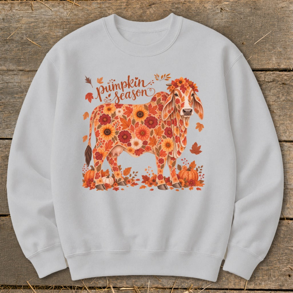 Fall Floral Brahman Cow Sweatshirt