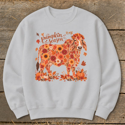 Fall Floral Brahman Cow Sweatshirt