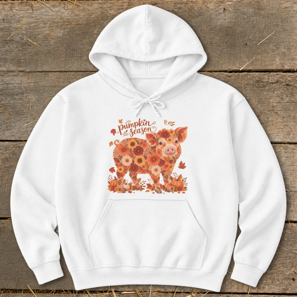 Fall Floral Pig Hoodie