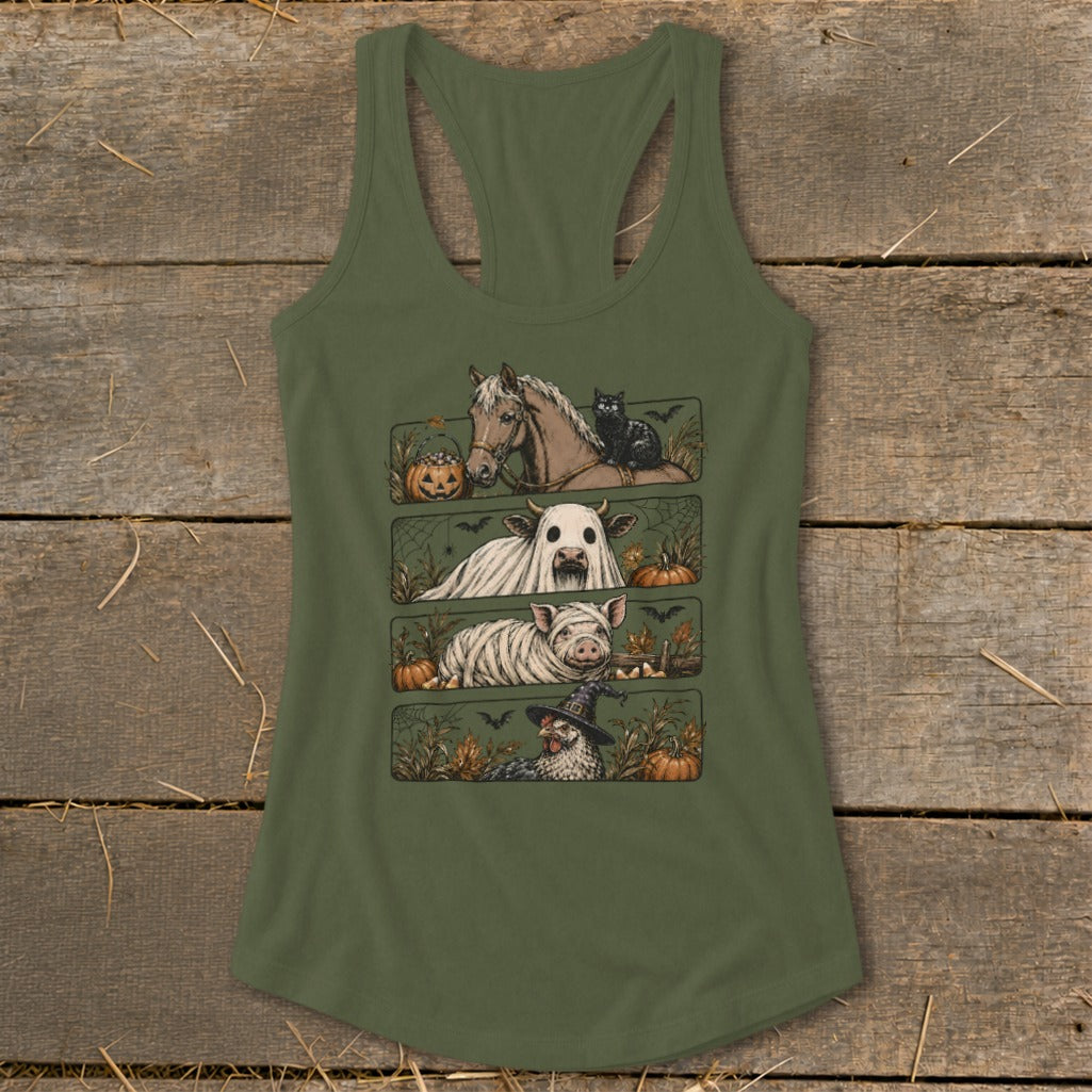 Barnyard Costume Party Racerback Tank
