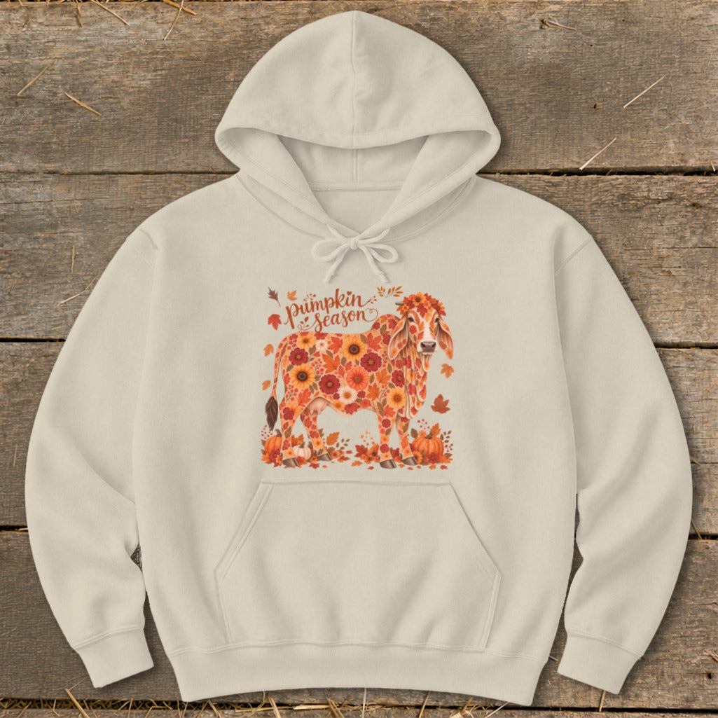 Fall Floral Brahman Cow Hoodie