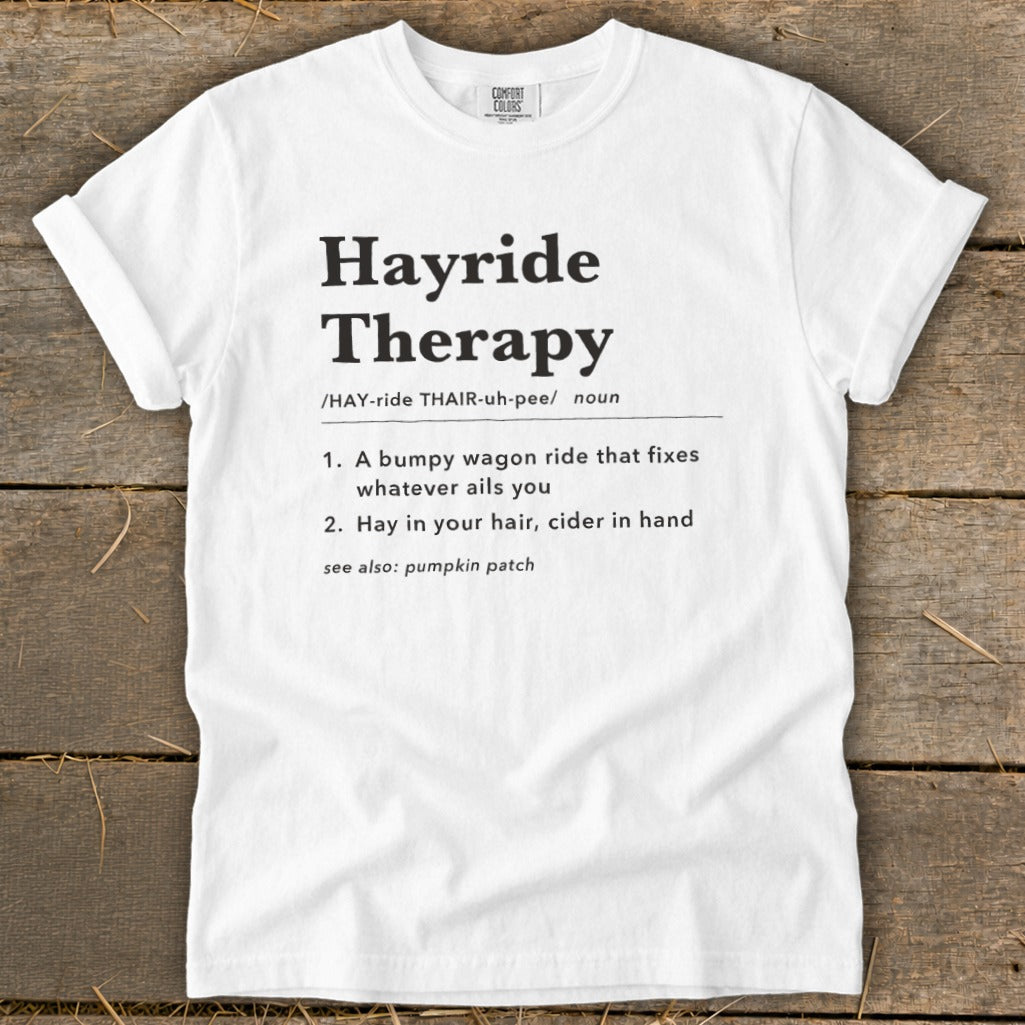 Hayride Therapy Definition Signature Tee