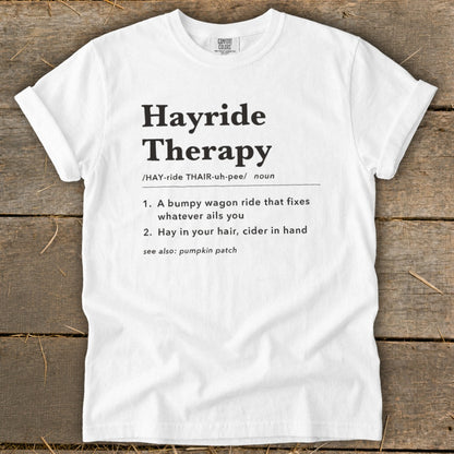 Hayride Therapy Definition Signature Tee