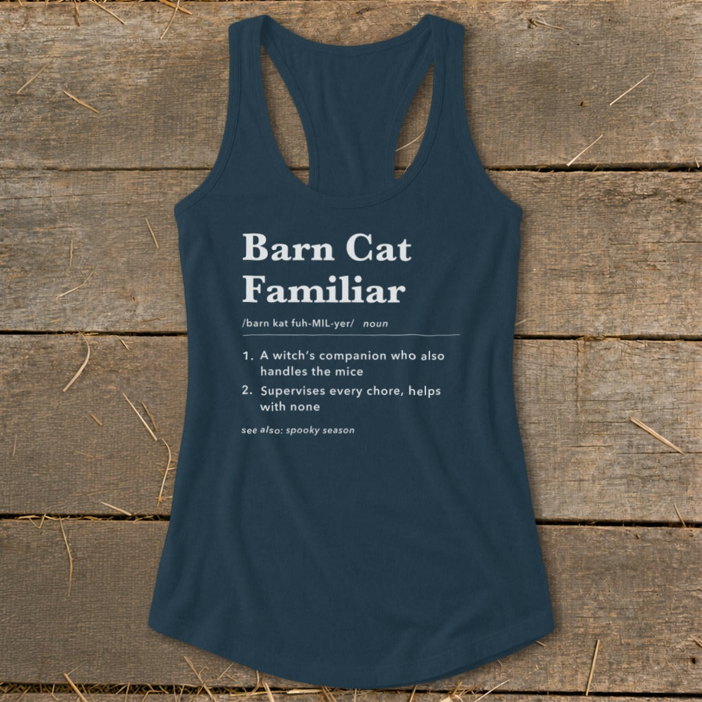 Barn Cat Familiar Definition Racerback Tank