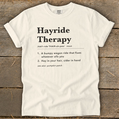 Hayride Therapy Definition Signature Tee