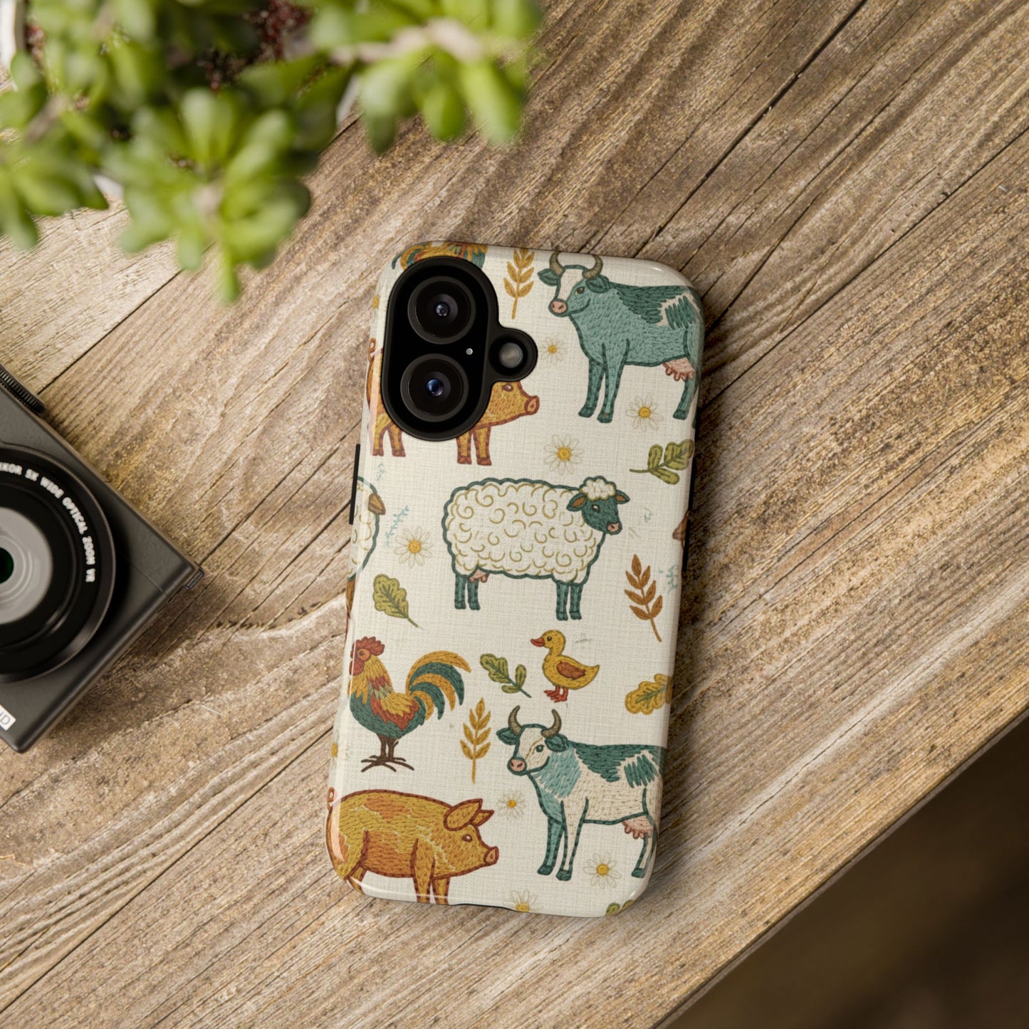 Folksy Farm Animals Phone Case