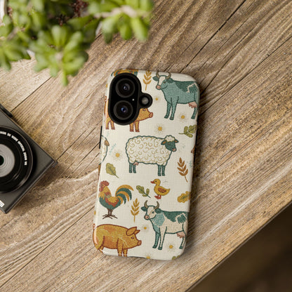 Folksy Farm Animals Phone Case