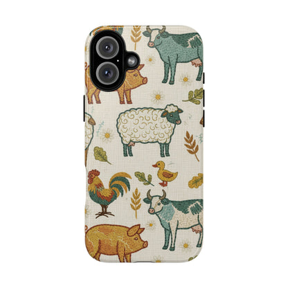 Folksy Farm Animals Phone Case