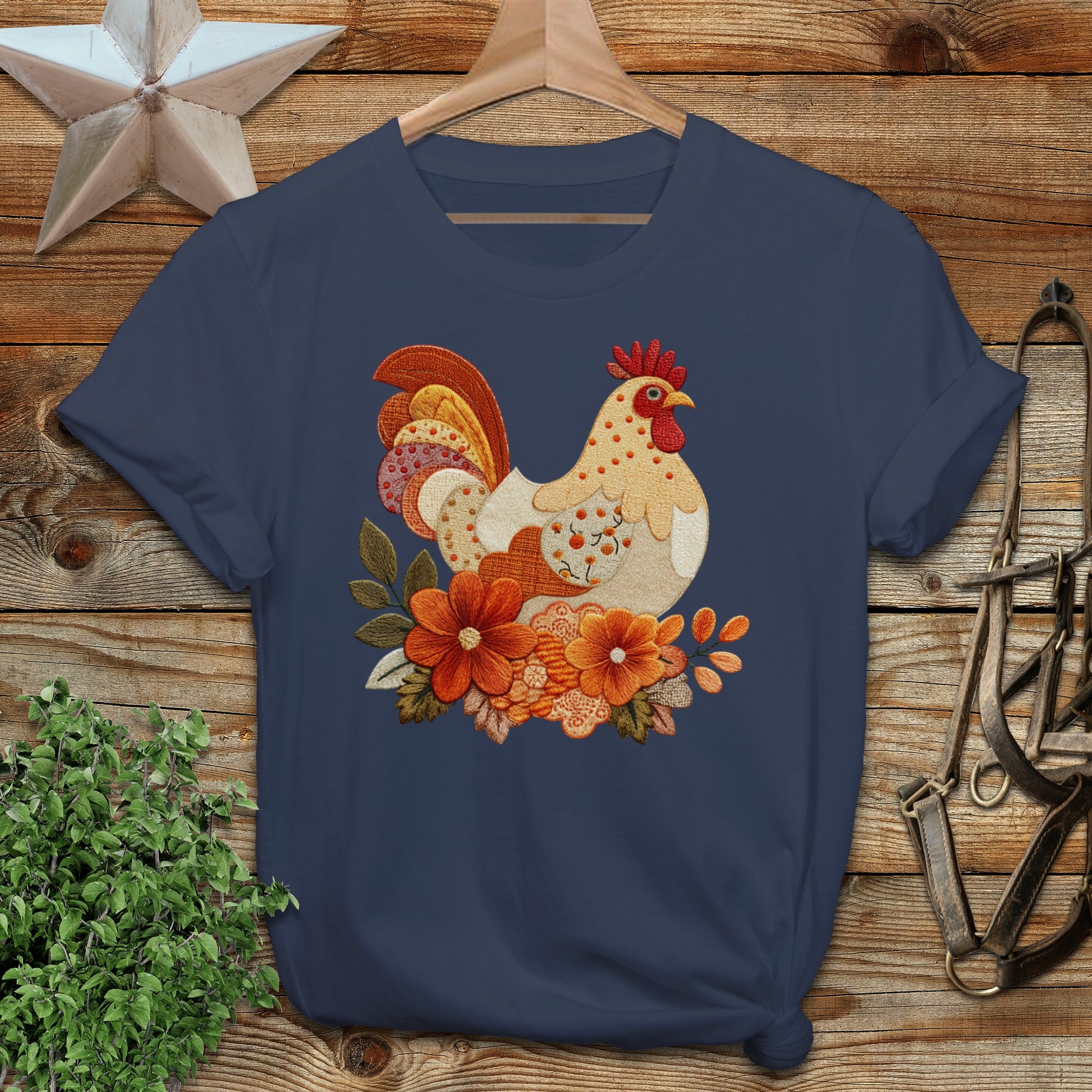 Vibrant Floral Rooster Graphic T-Shirt product