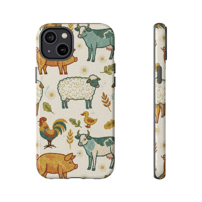 Folksy Farm Animals Phone Case