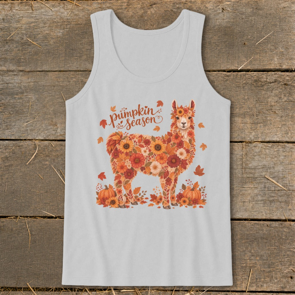 Fall Floral Llama Tank Top