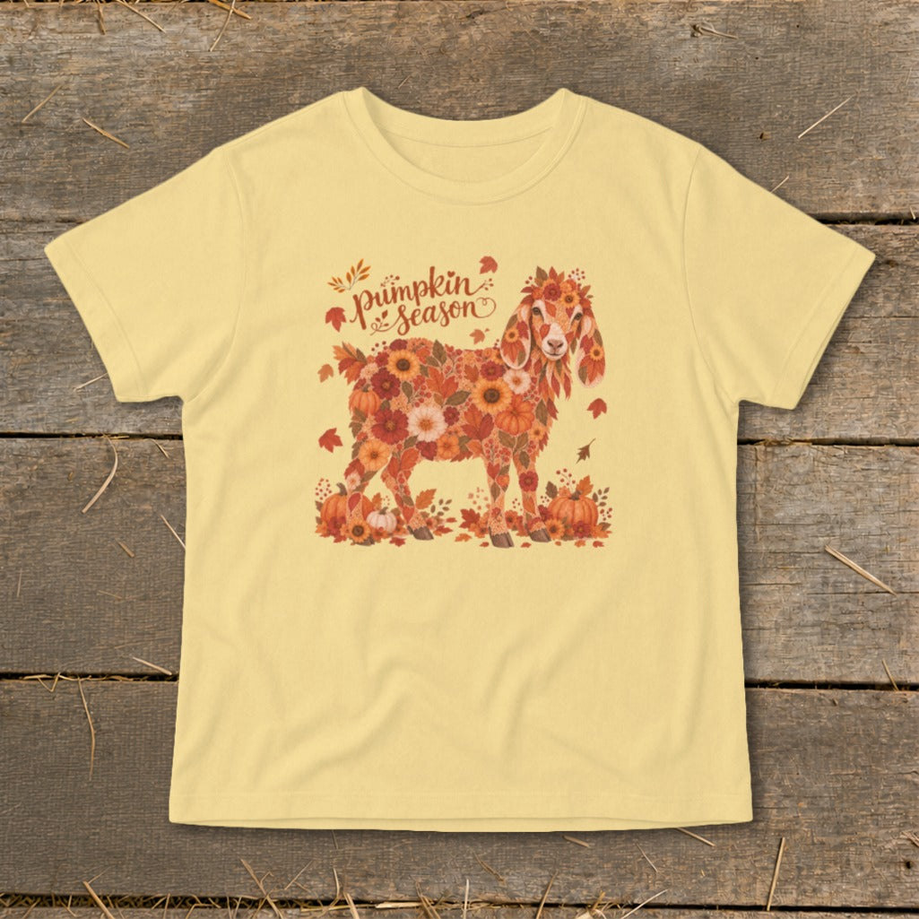Fall Floral Nubian Goat Infant Tee