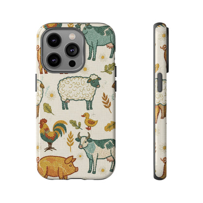 Folksy Farm Animals Phone Case