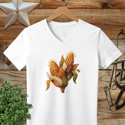 Festive Corn Design V-Neck Shirt Casual Wear product type