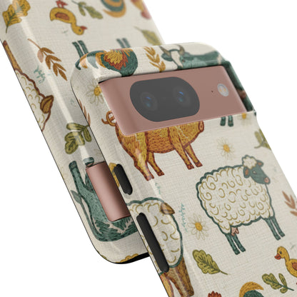 Folksy Farm Animals Phone Case