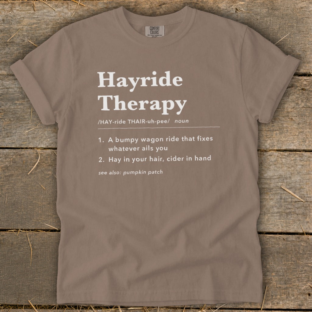Hayride Therapy Definition Signature Tee