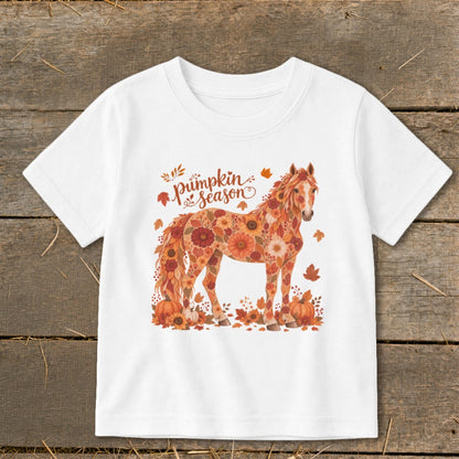 Fall Floral Horse Toddler Tee