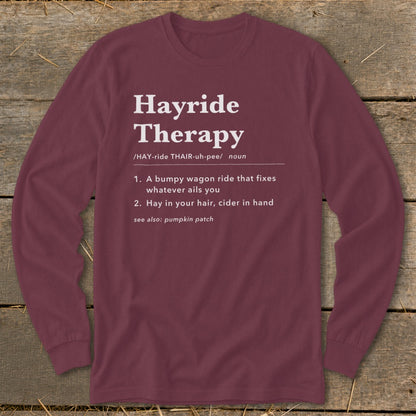 Hayride Therapy Definition Long Sleeve Tee
