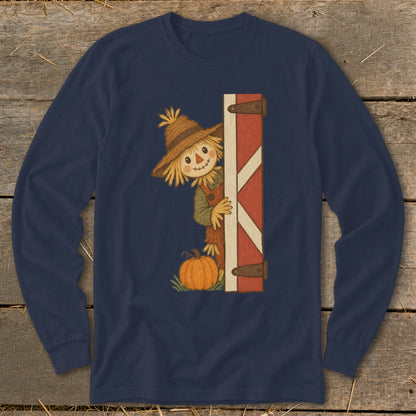 Peeking Scarecrow Long Sleeve Tee