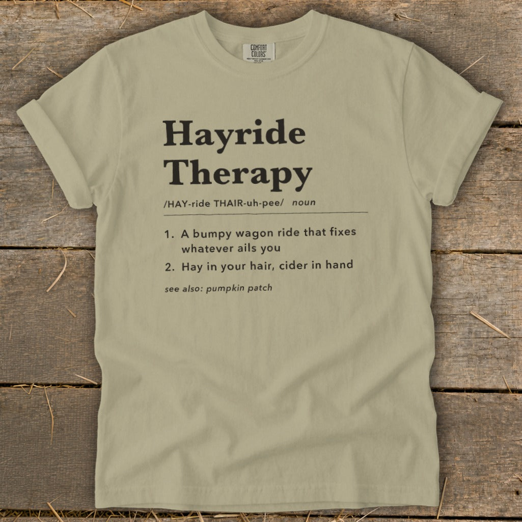 Hayride Therapy Definition Signature Tee