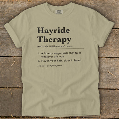 Hayride Therapy Definition Signature Tee