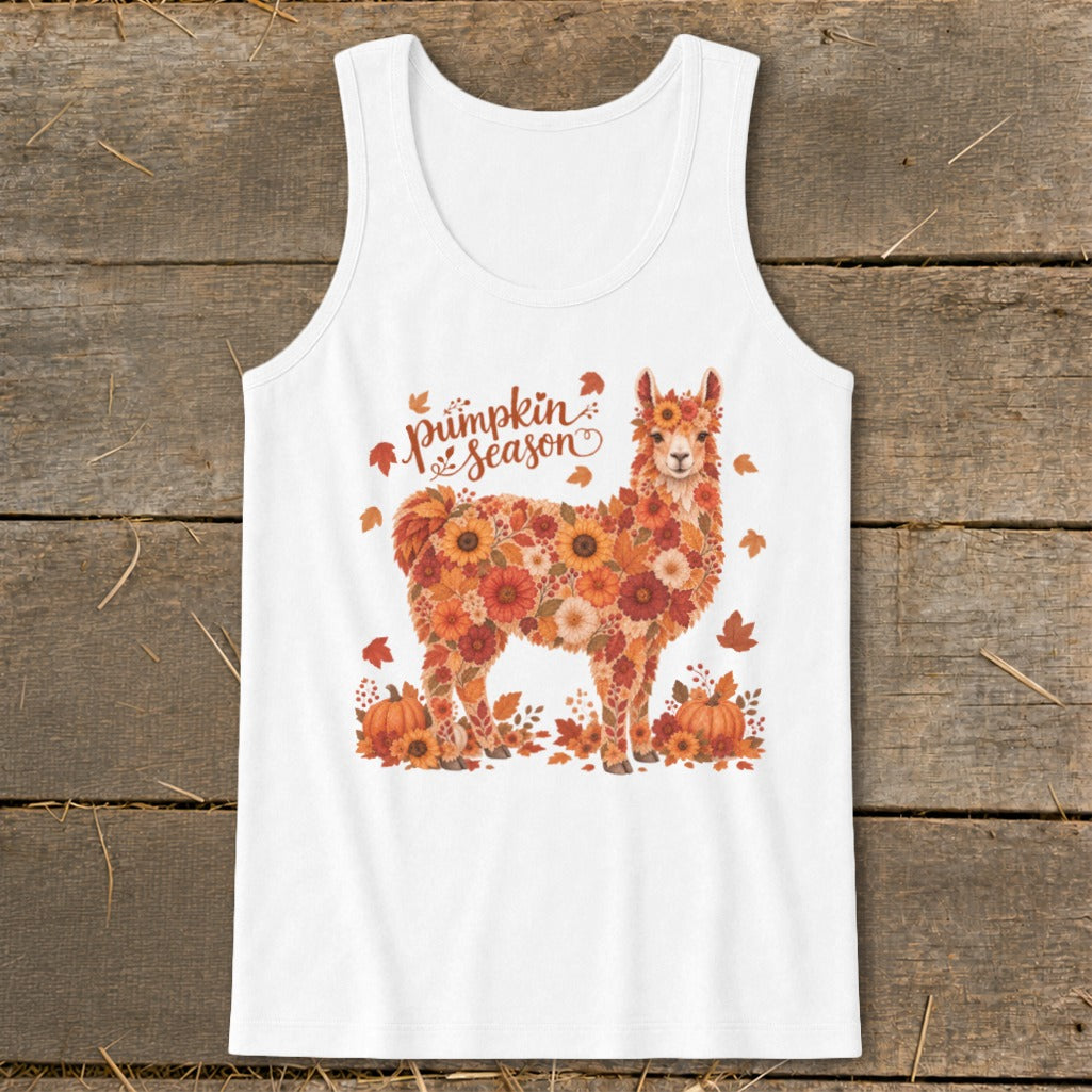 Fall Floral Llama Tank Top