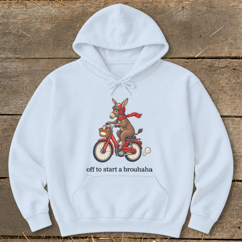 Off To Start a Brouhaha Hoodie