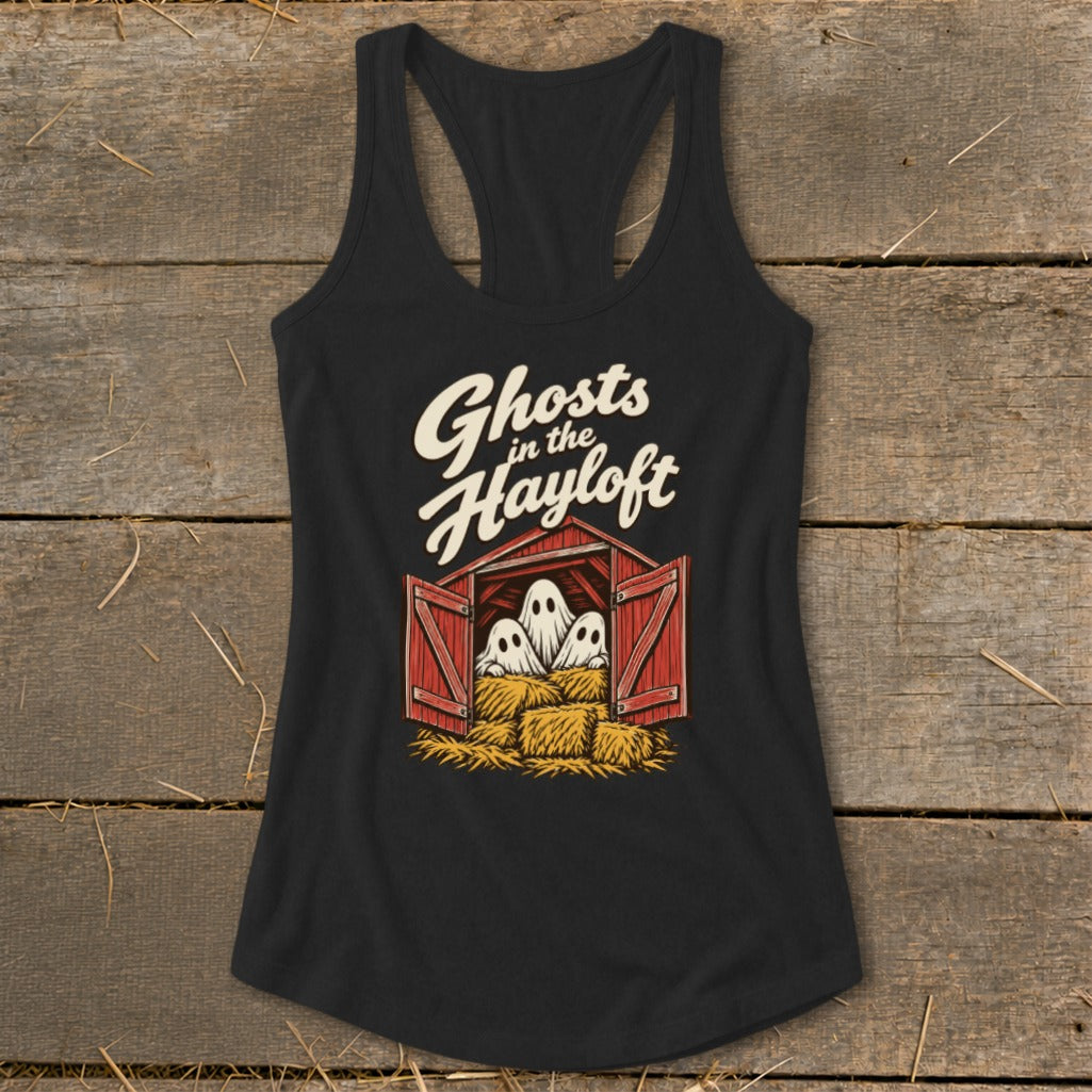 Ghosts in the Hayloft Racerback Tank
