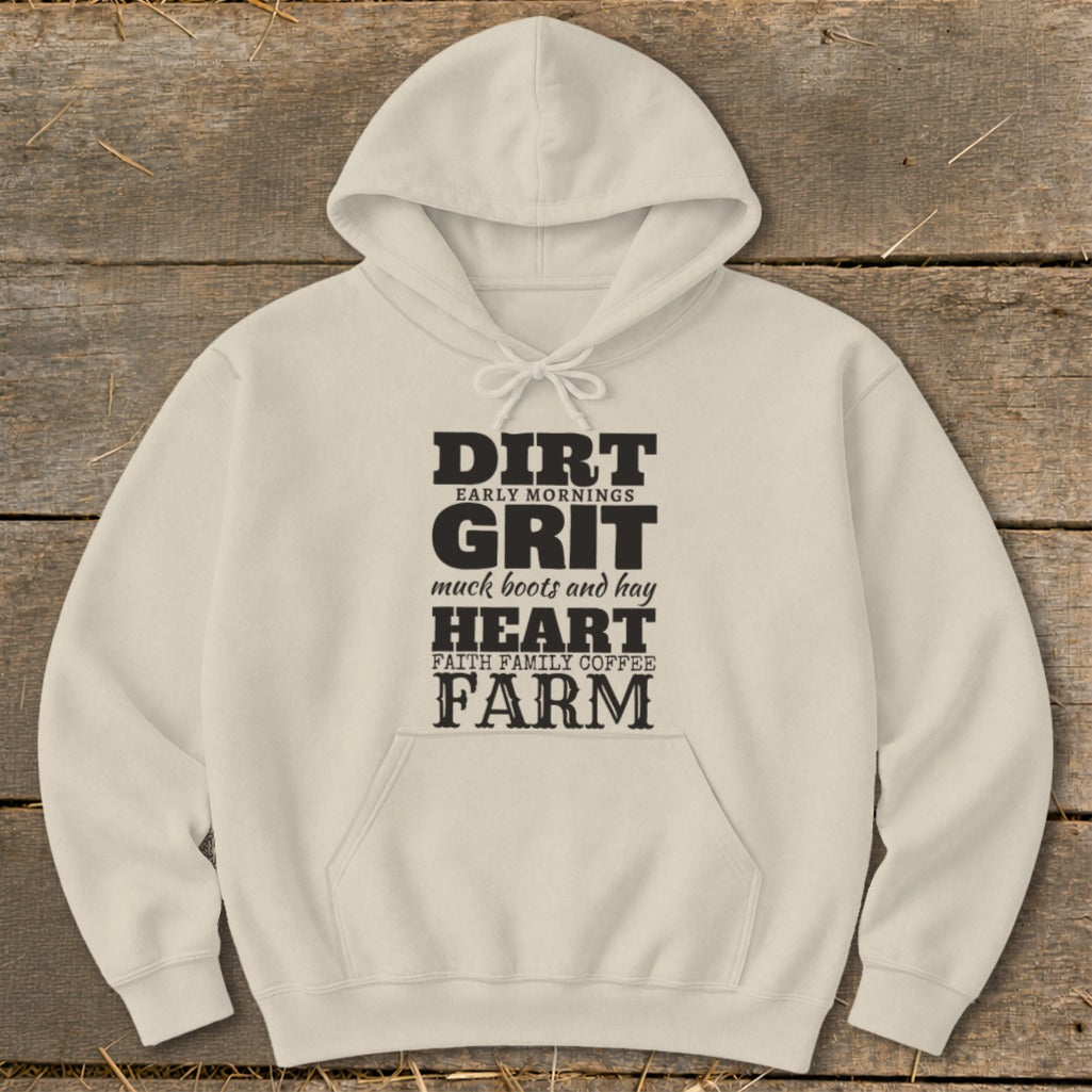 Dirt Grit Heart Farm Hoodie