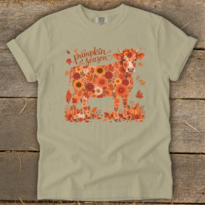 Fall Floral Cow Signature Tee