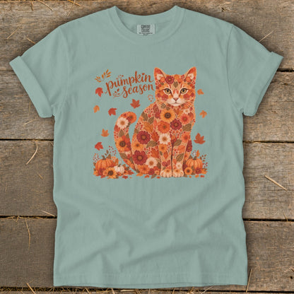 Fall Floral Cat Signature Tee