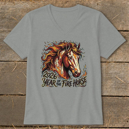 2026 Year of the Fire Horse V-neck
