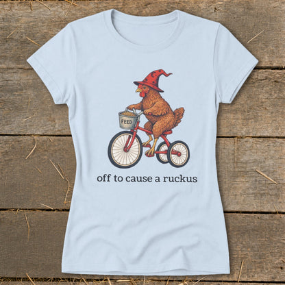Off To Cause a Ruckus Ladies Tee