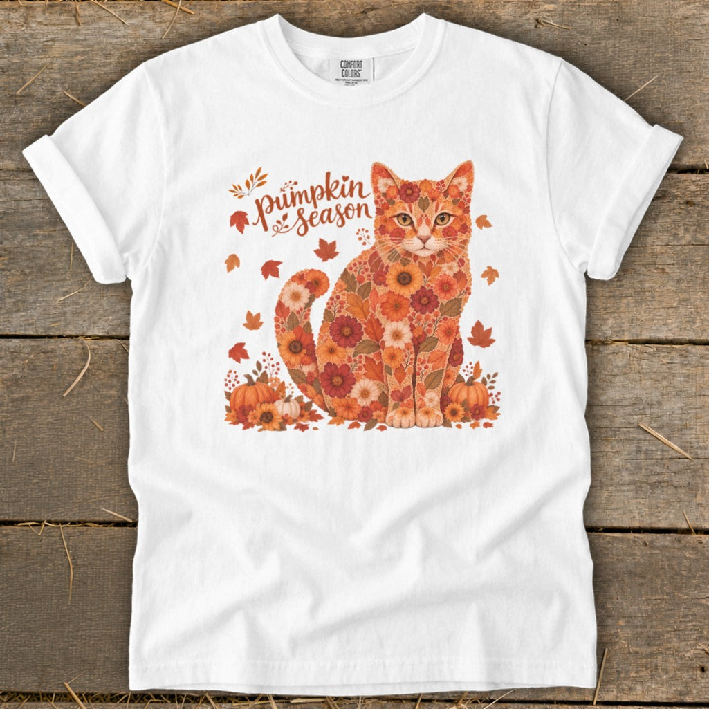 Fall Floral Cat Signature Tee
